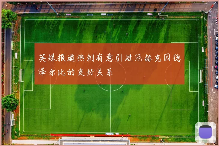 英媒报道热刺有意引进范赫克因德泽尔比的良好关系